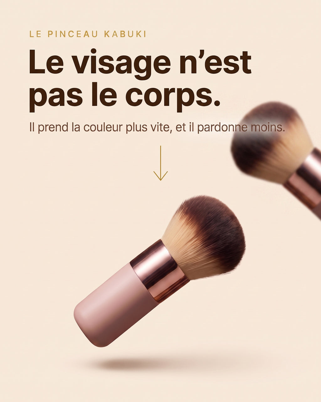 Pinceau kabuki Hemera pour application spray visage
