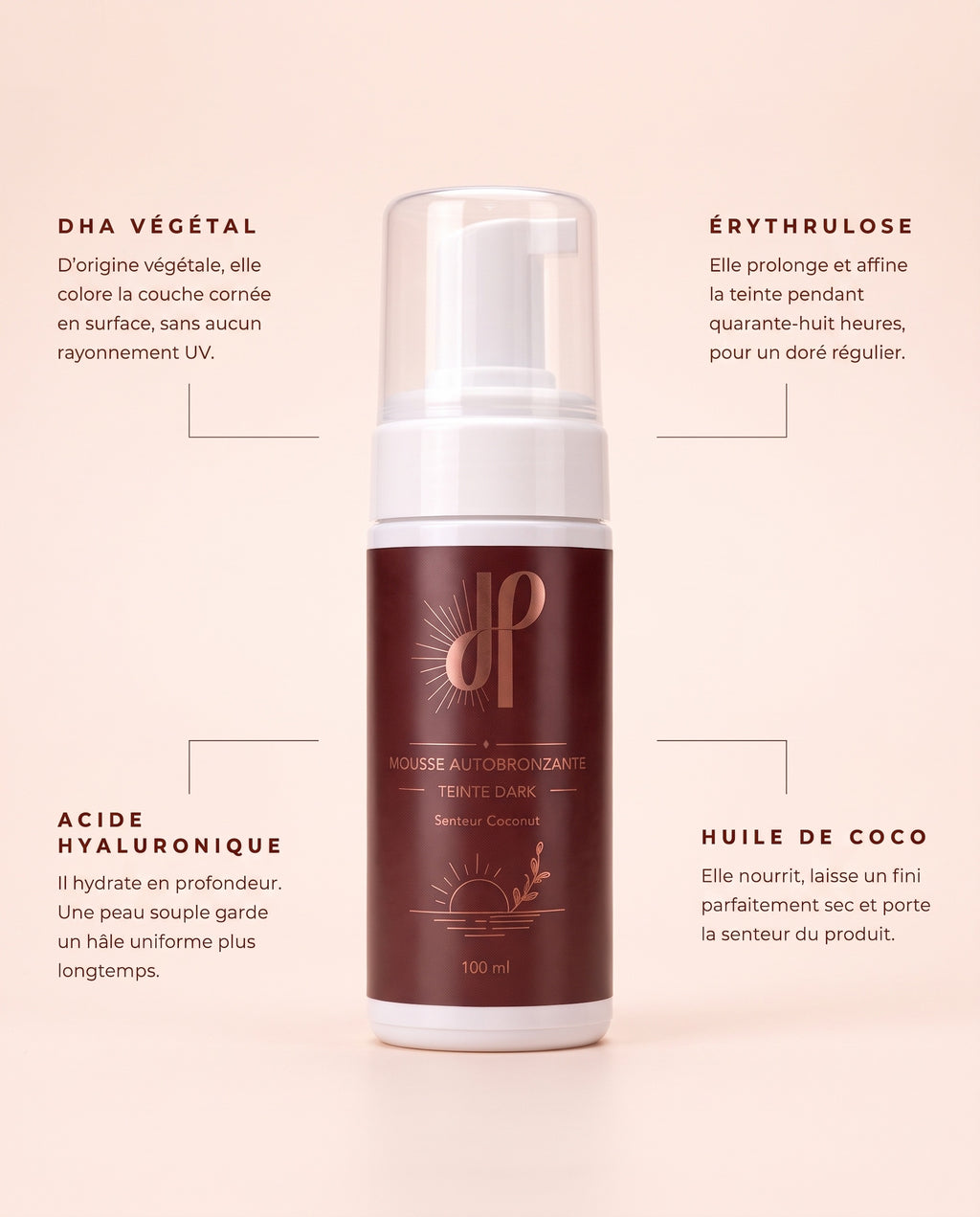 Actifs de la mousse autobronzante Hemera Dark