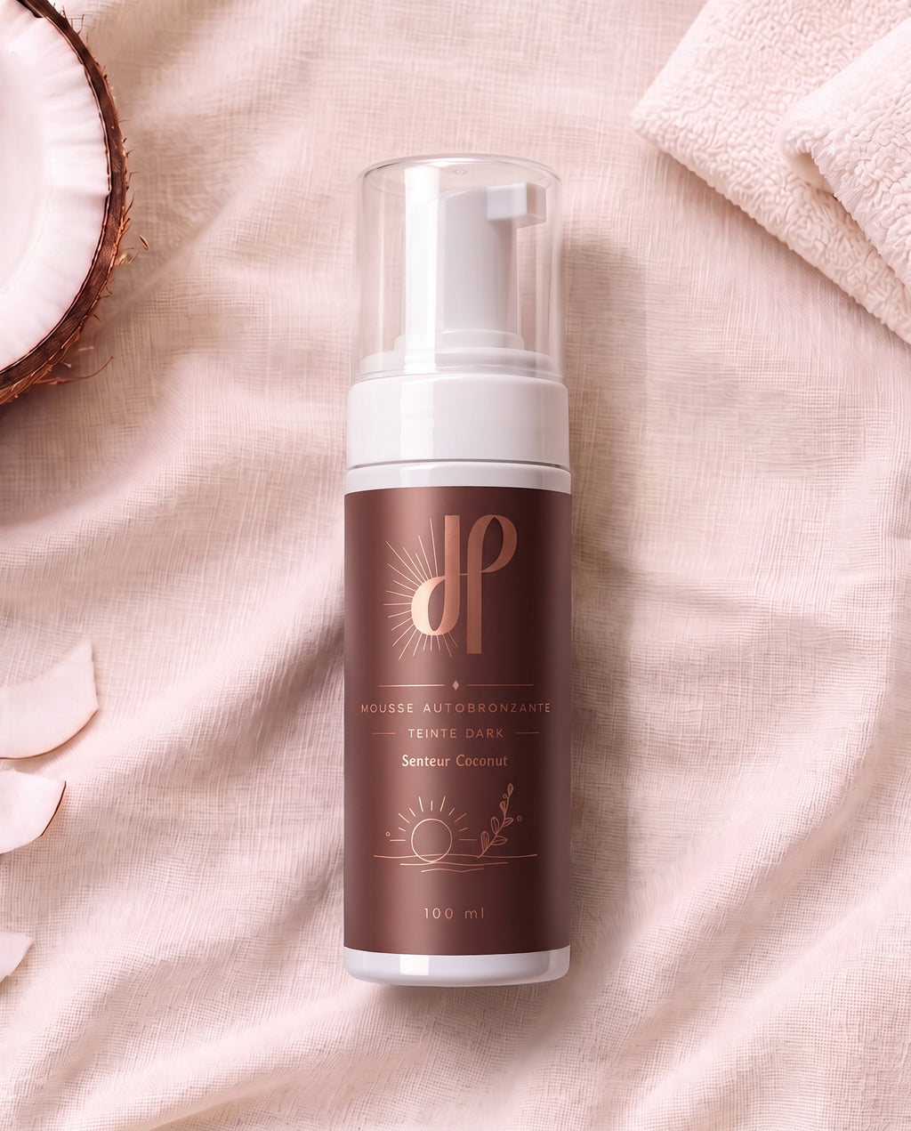 Mousse autobronzante Hemera Dark, packaging et texture