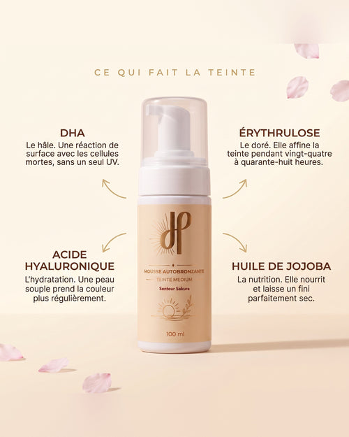 Mousse autobronzante Hemera Medium, texture mousseuse