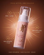Résultat teint unifié avec le spray autobronzant Hemera