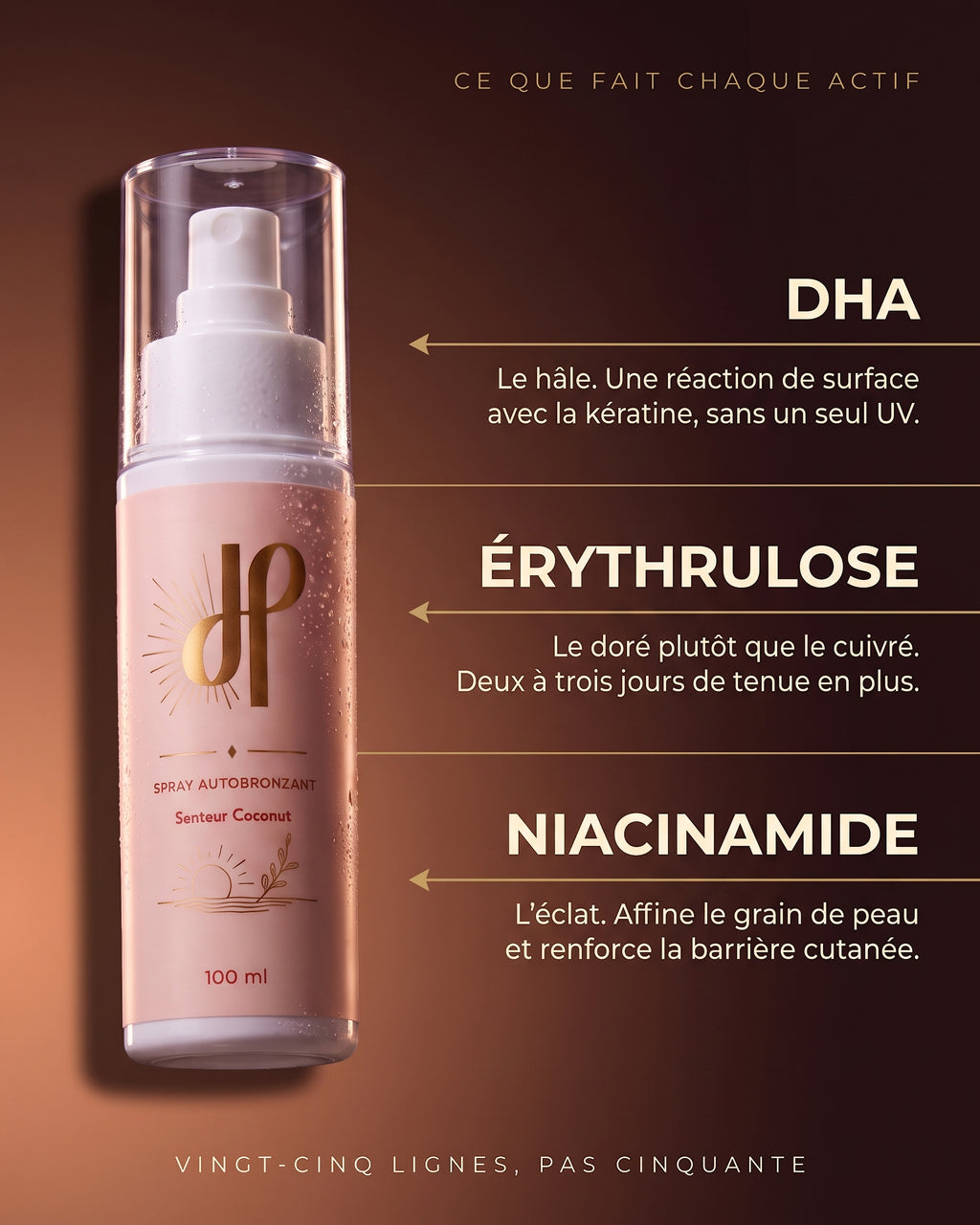 Spray autobronzant visage Hemera, texture légère