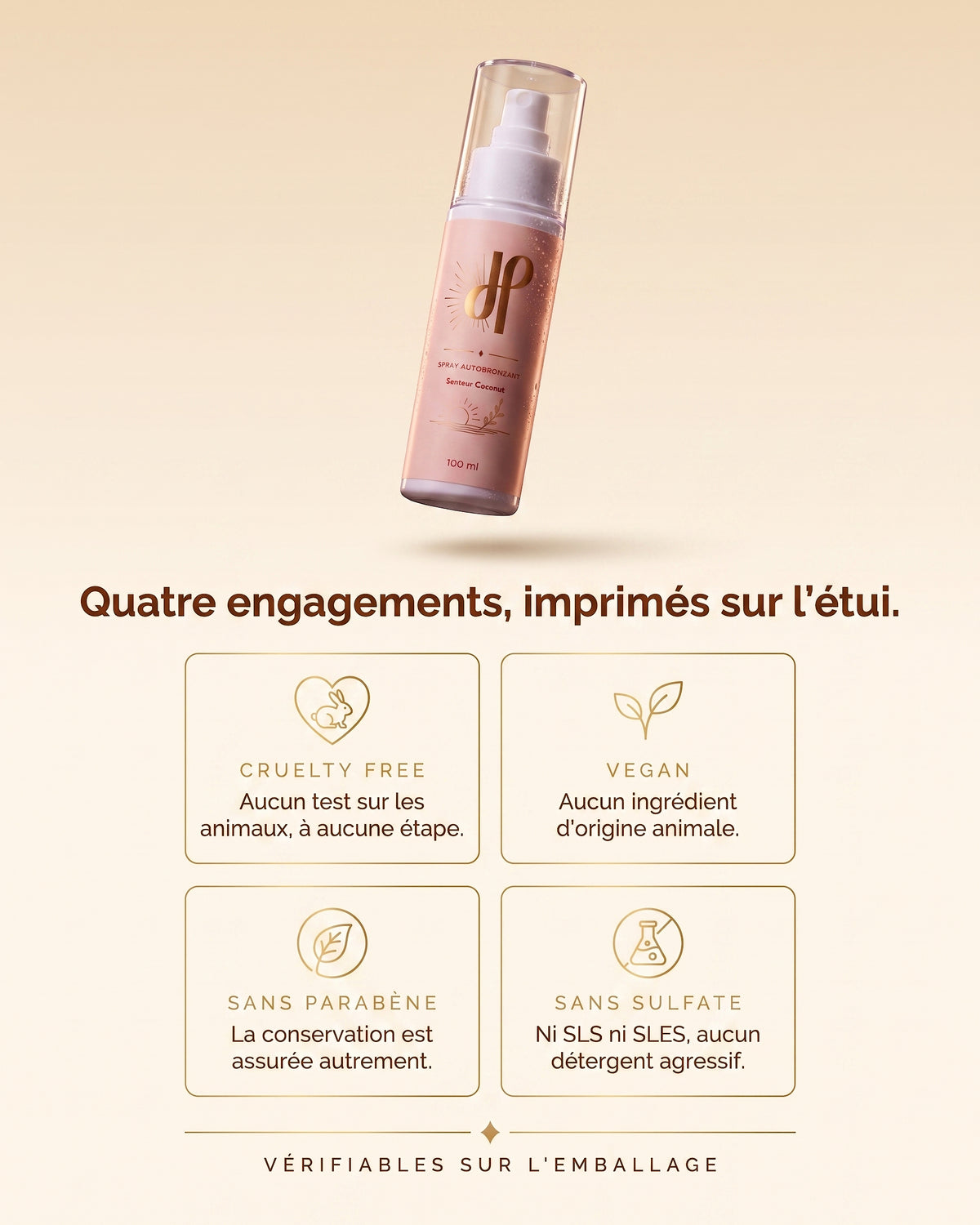 Engagements du spray autobronzant visage Hemera
