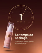 Application du spray autobronzant visage Hemera